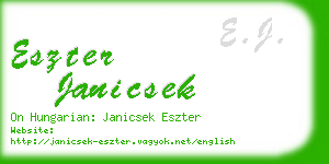 eszter janicsek business card